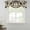 Brown, variant on Black Floral Tie Up Valance Curtains for Windows, Kitchen Curtains Window Treatments, Vintage Khaki Floral Retrp Plant Leaf Short Window Shades Valances for Bedroom Bathroom Cafe 42"x12"