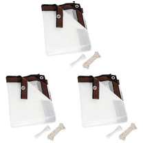 2025 New! 3pcs 8X10 FT Clear Waterproof Tarps Heavy Duty Outdoor Garden Rainproof Covering,Clear Vinyl Tarp with Grommets