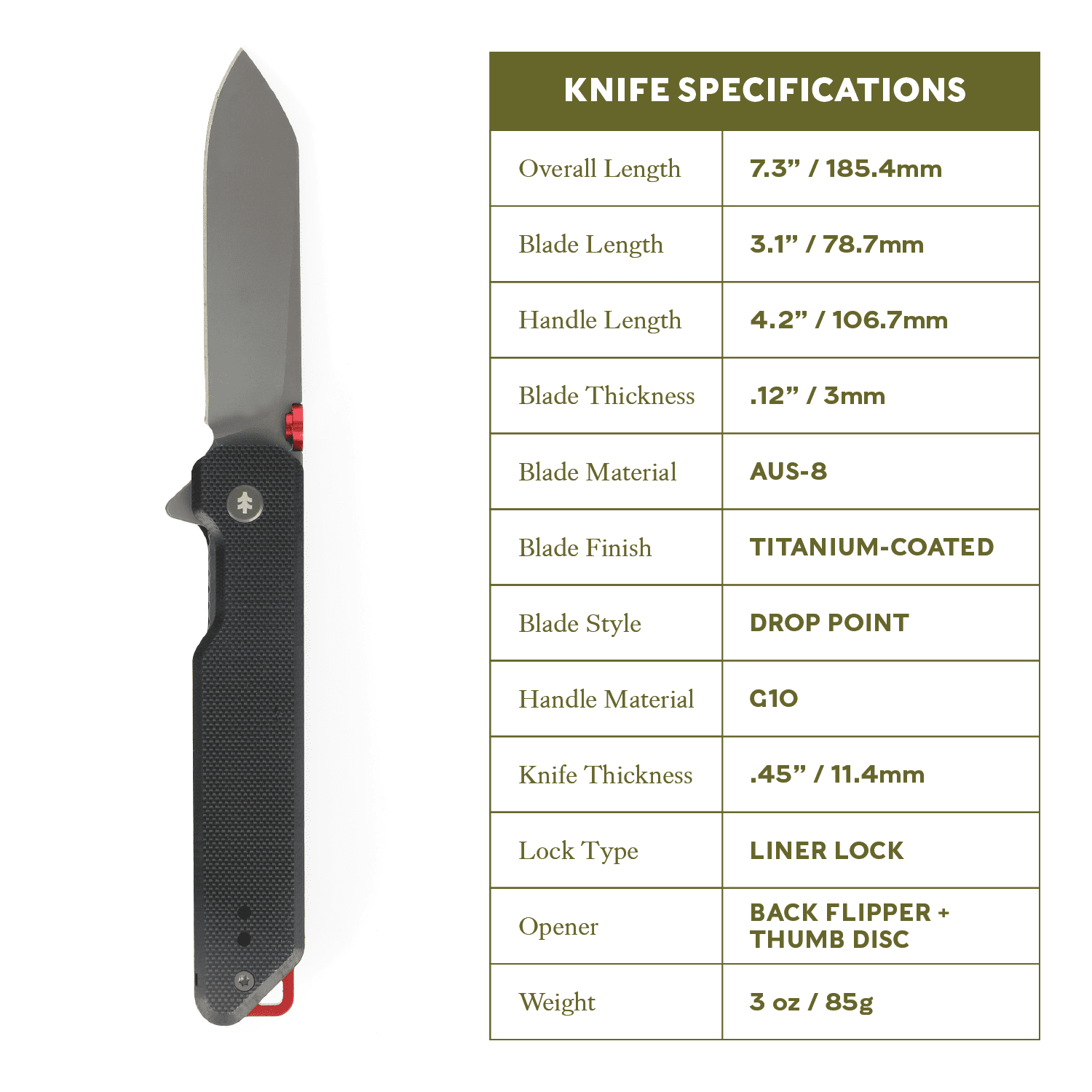 Swiss Tech Wurdig 7" Ceramic Ball Bearing Folding Pocket Knife, 3" AUS-8 Steel Blade, 4" G-10 Handle, Black