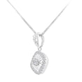 thumbnail image 2 of 18ct White Gold Jewelco London 5pts Diamond 6pts Halo Pendant Necklace 18 inch, 2 of 4