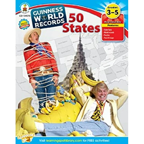 Pre-Owned Guinness World Records® 50 States, Grades 3 - 5 (Paperback) 1609969464 9781609969462