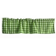 thumbnail image 2 of Poplin Gingham Checkered Window Valance 58" Wide Lime Green, 2 of 2