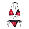 thumbnail image 4 of Levmjia Women's Floral Print Bikini Set 3 Piece Tankini Top High Waisted Bottom Swimdress Cover Up Adjustable Straps Summer Beach Swimwear, 4 of 5