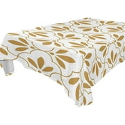 SKYSONIC Floral Pattern Tablecloth Waterproof Washable Polyester Square Table Cover Durable Tablecloth for Kitchen Dining Table Party Decor (54 X 72 Inch)