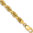 thumbnail image 1 of 14K Yellow Gold 5.0mm D/C Quadruple Rope Chain (8 X 5) Made In Peru qtr040-8, 1 of 4