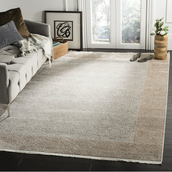 Safavieh Eclipse Wesley Texture/Embroidery Area Rug, Beige/Light Gray, 4' x 6'