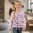 thumbnail image 4 of DISNIMO Girls Long Sleeve Shirts Camouflage Print Casual Crewneck Blouse Tops Lace Up T-Shirts Fashion Loose Pullover Tops, 4 of 8