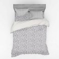 thumbnail image 1 of Leaves Duvet Cover Set, Surreal Botanical Formations with Dashes and Streaks, Bedding Set with Shams and Fitted Sheet, 3 Sizes, by Ambesonne, 1 of 3