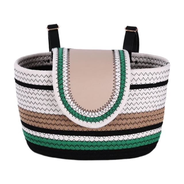 koolsoo Bike Basket Bike Decoration Front Basket for Shopping Riding Camping Green
