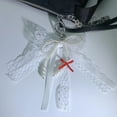 thumbnail image 6 of CIYISON Unique Pearls Butterfly Lace Hanging Ornament Bows Keychain Keyring Bag Pendant, 6 of 16