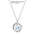 thumbnail image 7 of Women Necklace Moonstone Wing Design Jewelry Wear Resistant Pendant Necklace for Party, 7 of 7