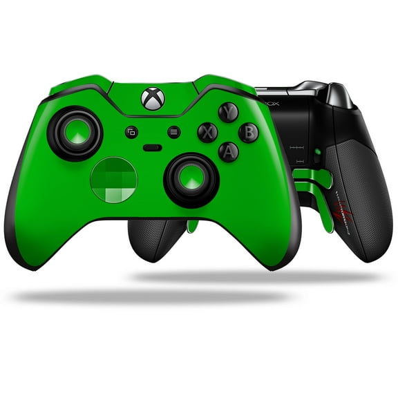 Solids Collection Green - Decal Style Skin fits Microsoft XBOX One ELITE Wireless Controller (CONTROLLER NOT INCLUDED) by WraptorSkinz
