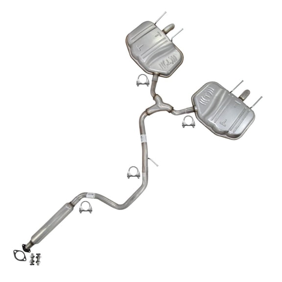 Northeastern Exhaust Resonator, Y-Pipe & Pair of Mufflers Fits 2011-2017 Buick Regal 2.4L - Direct Fit | Stainless Steel System Kit