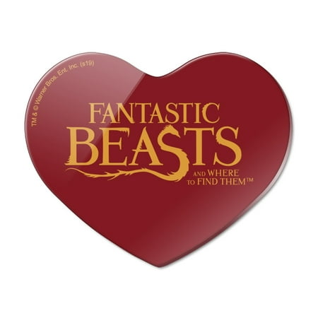 Fantastic Beasts and Where to Find Them Logo Heart Acrylic Fridge Refrigerator (Best Fridge For The Money)