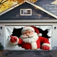 thumbnail image 1 of Housse de Porte de Garage Père Noël 400x180cm / Décoration de Vacances Réutilisable / Rideau de Porte de Noël Résistant aux Intempéries / Décoration Festive Extérieure Intérieure pour Fêtes à la Maison Usage Saisonnier, 1 of 5