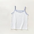 thumbnail image 2 of Rohuuque Girls' Camisole,Cotton Plaid Printed Tagless Cami, Toddler Sizing, Multiple Packs & Colors Available Tank Tops 4 Years Light Blue, 2 of 4
