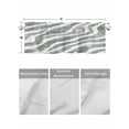 thumbnail image 2 of Kitchen Valances for Window, Modern White Green Stripe Light Filtering Rod Pocket Valance Curtain, Abstract Vintage Water Ripple Short Curtains Window Topper for Bedroom Bathroom Living Room 42x18in, 2 of 9
