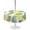 White, variant on Outdoor Tablecloth with Umbrella Hole for Patio/Picnic/Party/Camping, Summer Lemon Waterproof Table Cloth Round Cover Washable, Green Tropical Botanical Palm Leaves (Dia 54")