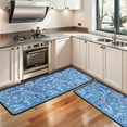 thumbnail image 3 of Kitchen Rugs Sets Of 2,Blue Paisley Pattern Anti Fatigue Kitchen Mat Rugs Non Slip Washable,Decorative Kitchen Floor Mats for Kitchen,Sink,Laundry,17"x47"+17"x47", 3 of 5