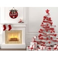thumbnail image 2 of Eveokoki 12" Tis The Season to Be Merry Sign Christmas Welcome Sign for Front Door Round Wooden Hanging Wreaths for Porch Home Wall Decor Farmhouse Christmas Holiday Decoration Outdoor Indoor, 2 of 5