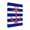 thumbnail image 2 of Trademark Fine Art 'Red Starfish Anchor on Blue and White' Canvas Art by Fab Funky, 2 of 3