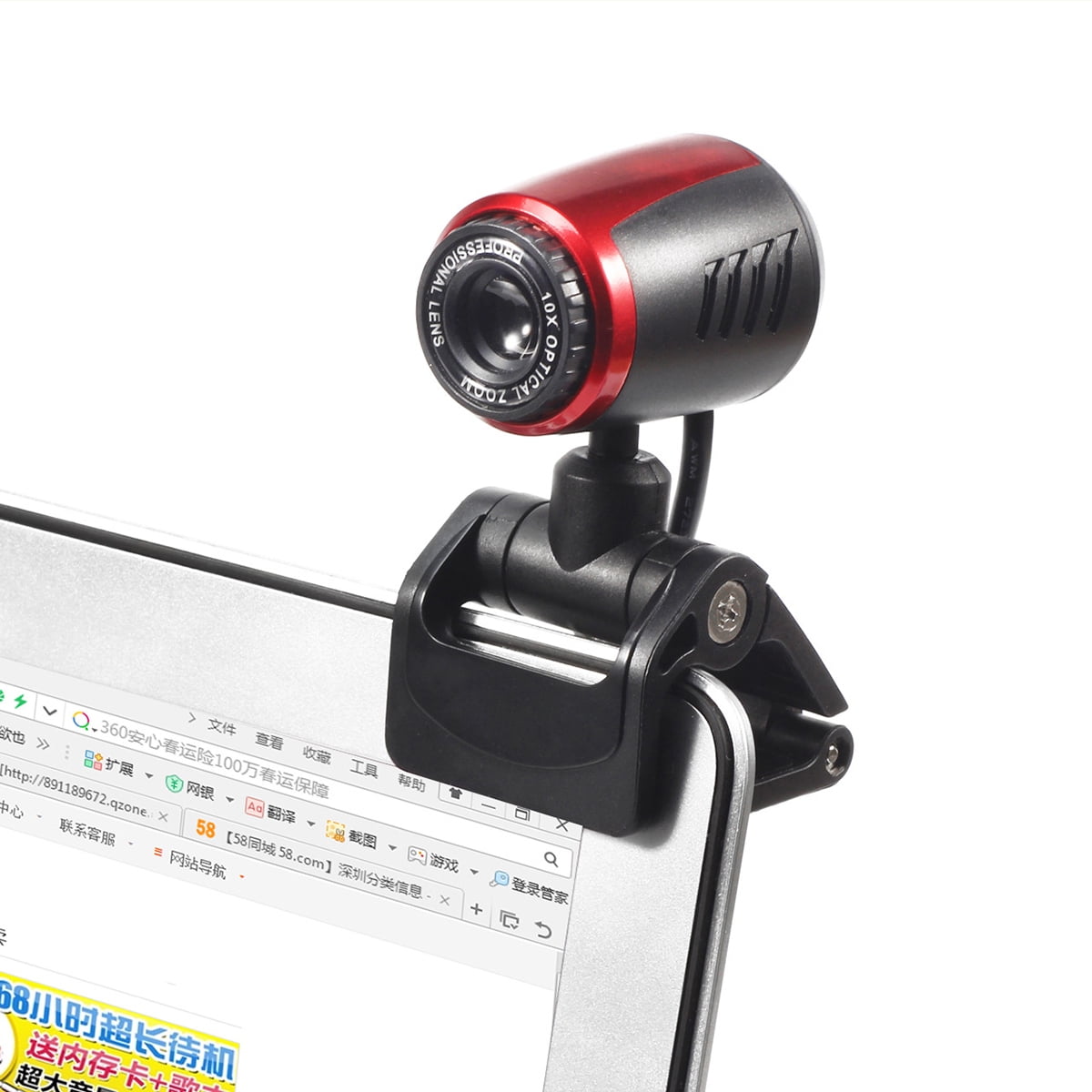 SHELLTON 1080P Webcam with Ring Light and Privacy Cover, Auto-Focus, Plug and Play, Web Camera for Online Learning, Zoom Meeting Skype Teams, PC Mac Laptop