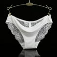 thumbnail image 3 of Womens Underwear lace Seamless Cotton Panty Hollow White/L Brief Panties, 3 of 4