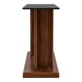 thumbnail image 3 of Furniture of America Thame Contemporary Glass Top Console Table in Dark Walnut, 3 of 5