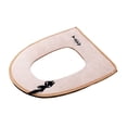 thumbnail image 1 of Toystoory Calentador de baño suave, taburete, tapa lavable, cubierta , almohadilla para asiento de inodoro Juegos de accesorios de baño Beige, 1 of 5