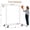 250LBS-59''W-white, variant on Adjustable Floor-to-Ceiling Metal Clothing Rack with Wheels, Portable Garment Hanger for Bedroom Storage