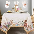 thumbnail image 4 of Easter Tablecloth 60"x84" for Rectangle Table, Waterproof Easter Decorative Table Cloth Bunny Tablecloth for Dining Room, 4 of 6