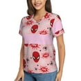 thumbnail image 2 of Spider-Man T-Shirt à Manches Courtes Col en V pour Femmes, 2 of 7