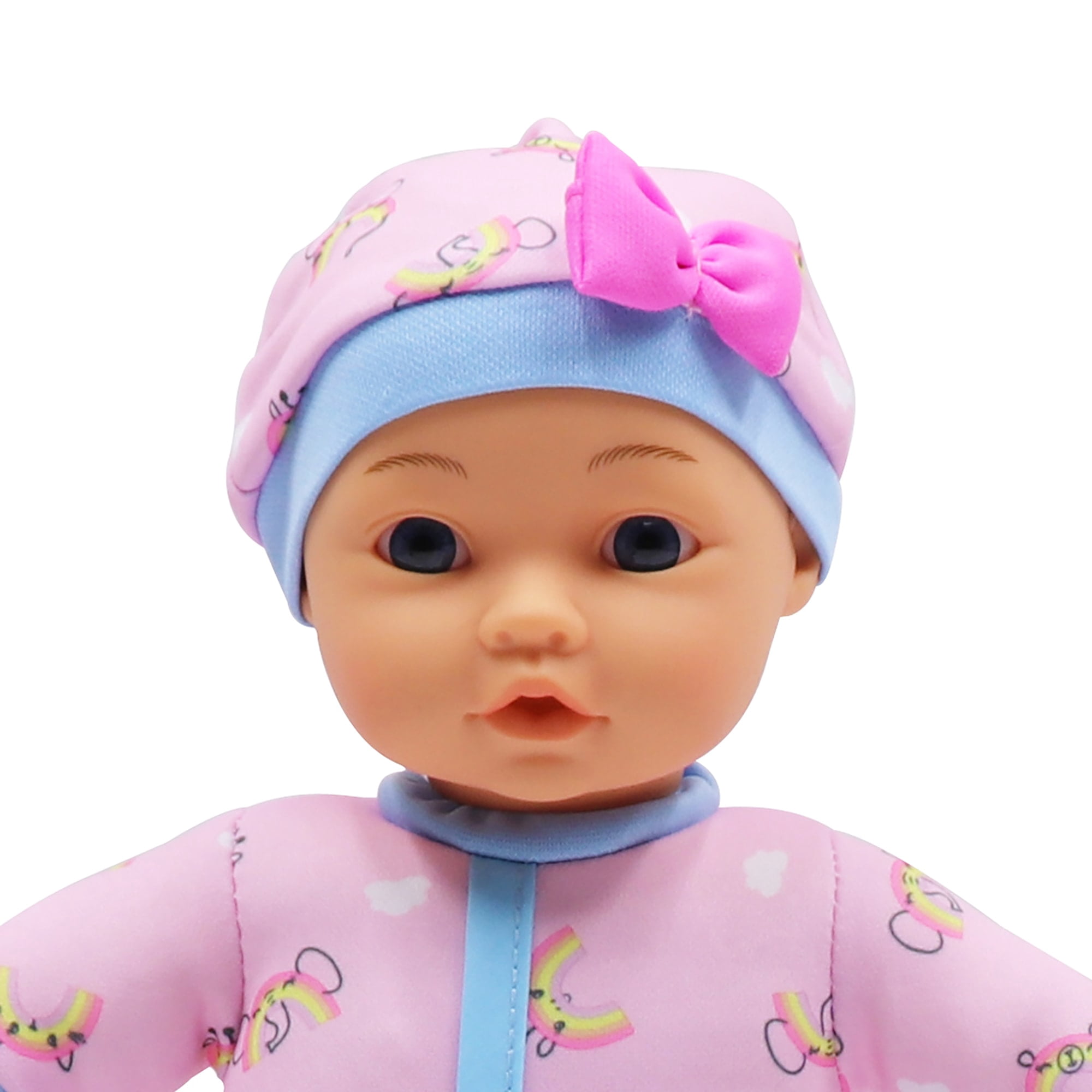 Dream Collection: Baby Doll Starter Set - Pink & Blue, 12" Lifelike Doll, Mix & Match Clothes, 3 pc Feeding Accessories, Soft & Posable, Kids Ages 2+