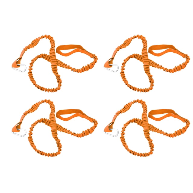 4 UNIDS Kayak Rod Lanyard Elástico Anti Perdido Nylon Canoa Paddle Leash Cuerda de Seguridad para Surf Rafting Naranja