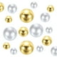 thumbnail image 1 of Uxcell 300Pcs Perla Falsa para Manualidades, Perlas Redondas Sin Agujero de 8/14/20mm, Blanco/Dorado, 1 of 5