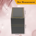 thumbnail image 2 of Novel Box Black Jewelry Box for Bangle/Watch with Gold Trim - Faux Leatherette Storage Case, 2 of 7