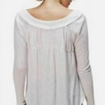 thumbnail image 2 of Free People Women's Waffle-Knit Henley Tee (Ivory, Large), 2 of 3
