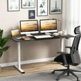 thumbnail image 3 of Giantex Electric Height Adjustable Standing Desk, Ergonomic Stand Computer Workstation, Gray + Black, 3 of 8