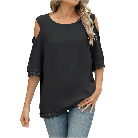 Under 5 Dollar Items for Women Womens Casual Summer Tops Flowy Summer Tops Shirts for Women Trendy Women Beach Fashion Blue T Shirt Women White Fitted Shirt Women