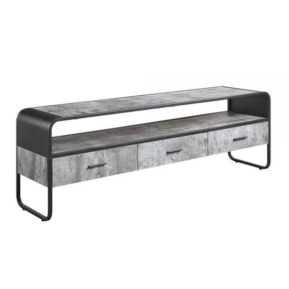 Acme Furniture Raziela TV Stand Concrete Gray & Black