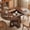 Walnut, variant on EDX Extendable Round Dining Table, Modern Oval Dining Table with Removable Leaves, Wooden Kitchen Table with Storage Shelf Base, Space Saving for Kitchen Living Room, Walnut