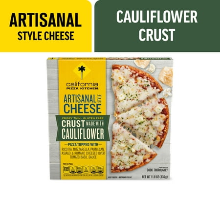 California Pizza Kitchen Artisanal Style Cheese Frozen Pizza with Meatless Cauliflower Pizza Crust, Cauliflower Crust Pizza, 11.8 OZ 11.8 oz.