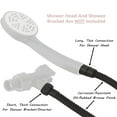 thumbnail image 4 of ENTASSER Flexible Shower Hose - Extra long, stainless steel, double buckle for hand held shower head - Oil ground bronze2m black shower pipe, 4 of 5