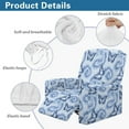 thumbnail image 4 of SCRAWLGOD Butterfly Tie-Dye Blue Recliner Chair Covers, Removable 4 Pieces Stretch Recliner Covers with Storage Pockets Soft Comfortable Recliner Slipcovers for Pet, Living Room, 4 of 7