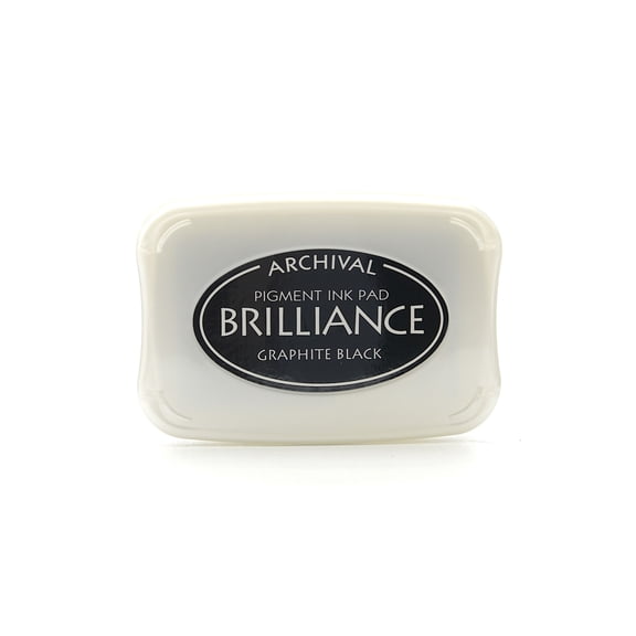 Brilliance Archival Pigment Ink graphite black, 3.75 in. x 2.625 in., pad (pack of 2)