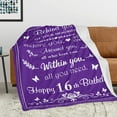thumbnail image 2 of LHSHID 16 Year Old Girl Birthday Gift Ideas Sweet 16 Gifts Blanket 40"x50", 2 of 7