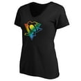 thumbnail image 2 of Women's Black Pittsburgh Penguins Team Pride Logo V-Neck T-Shirt, 2 of 3