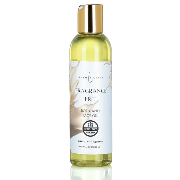 Body Oil, Fragrance-Free Face and Body Oil, Pure Body Oil, Sensitive Skin Oil, Eczema Oil by LatherGreen