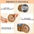 thumbnail image 5 of Furry Cheetah Leopard Print Airtight Coffee Bean Canister 17oz Food Storage Containers with Lids For Gournd, Tea, Sugar, Flour, Rice, Cereal, Candy Cookie Jar, 5 of 8