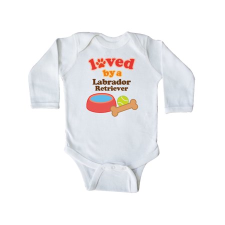 

Inktastic Labrador Retriever Loved By A Gift Baby Boy or Baby Girl Long Sleeve Bodysuit